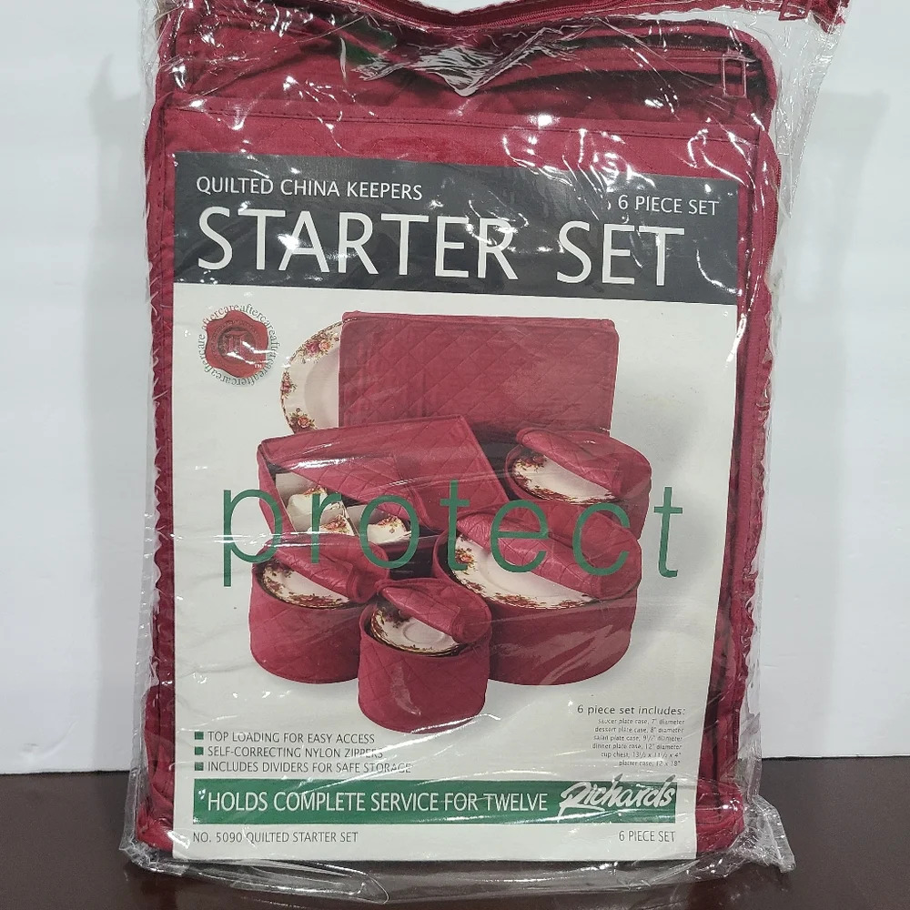 Richards quilted china keepers set 6 pieces